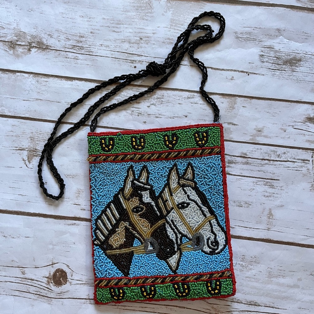 💜BARSE beaded horse purse